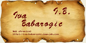Iva Babarogić vizit kartica